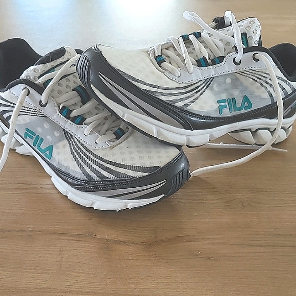 Fila White and Black Athletic Shoes